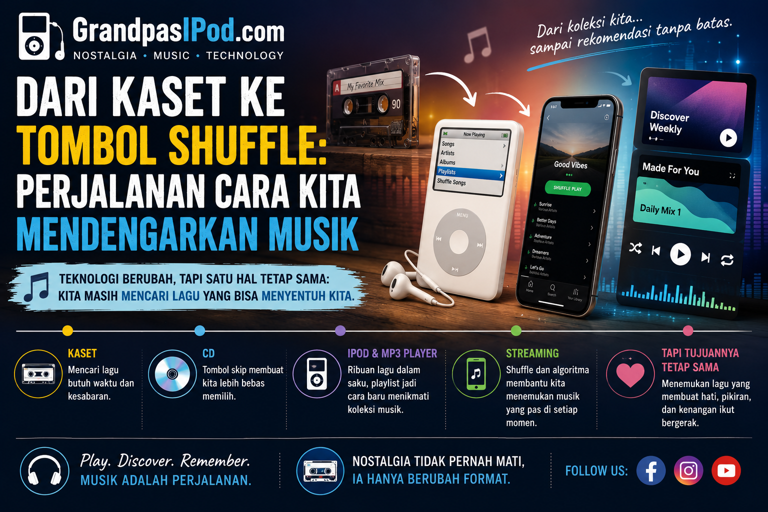 Dari Kaset ke Tombol Shuffle: Bagaimana Teknologi Mengubah Cara Kita Mendengarkan Musik?