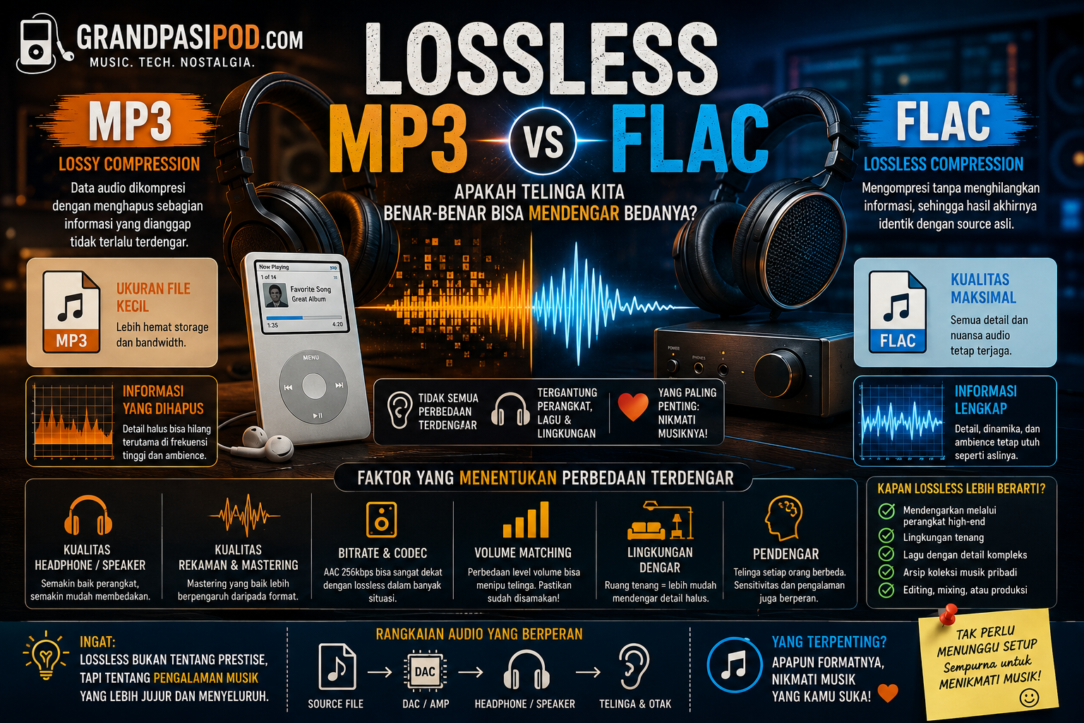 Lossless Audio vs MP3: Apakah Telinga Kita Benar-Benar Bisa Mendengar Bedanya?